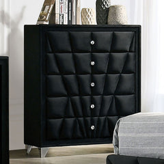 Carissa Black 5 Pc Queen Bedroom Set - Ornate Home