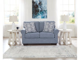 Carissa Manor Denim Loveseat - Ornate Home