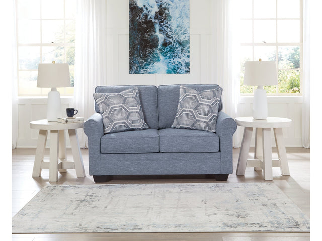 Carissa Manor Denim Loveseat - Ornate Home