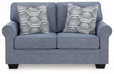 Carissa Manor Denim Loveseat - Ornate Home
