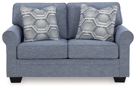 Carissa Manor Denim Loveseat - Ornate Home