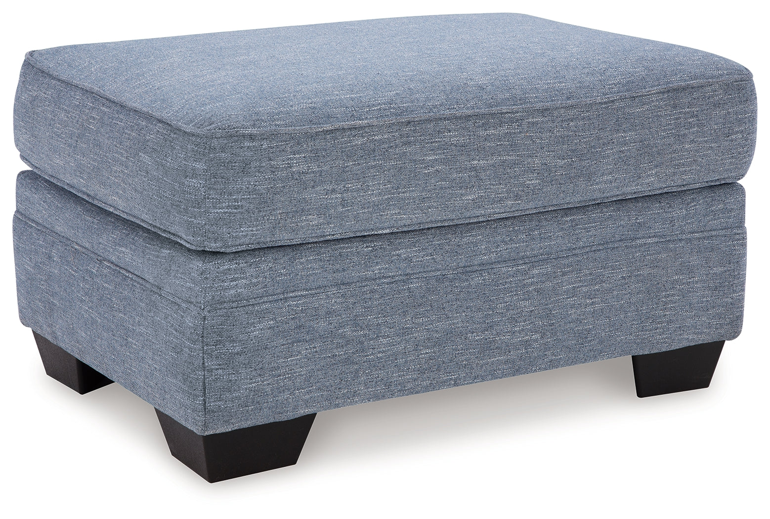 Carissa Manor Denim Ottoman - Ornate Home