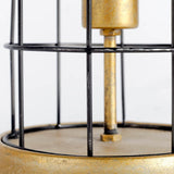 Carkner Gunmetal Gray Cylindrical Metal Cage Table Lamp - Ornate Home