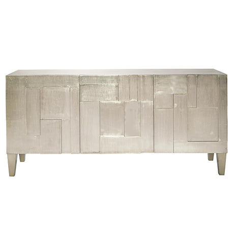 Carleton German Silver Entertainment Credenza - Ornate Home
