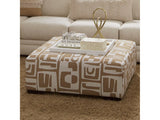 Carleton Ivory/Tan Ottoman - Ornate Home