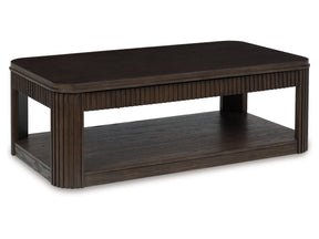 Carlibrie Warm Brown Lift Top Cocktail Table (Online Special Price) - Ornate Home