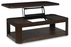 Carlibrie Warm Brown Lift Top Cocktail Table - Ornate Home