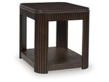 Carlibrie Warm Brown Rectangular End Table - Ornate Home