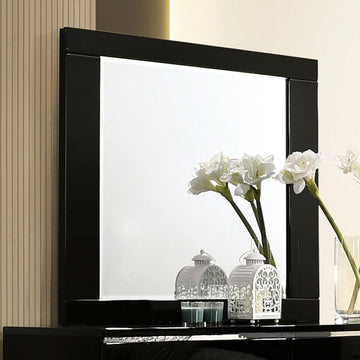 Carlie Black/Chrome 4 Pc. Queen Bedroom Set - Ornate Home