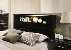 Carlie Black/Chrome 4 Pc. Queen Bedroom Set - Ornate Home