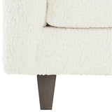 Carlie White/Cream Fabric Sofa - Ornate Home