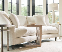 Carlie White/Cream Fabric Sofa - Ornate Home