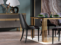 Carlino Duca Black Dining Chair - Ornate Home