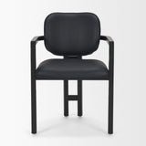 Carlisle Black Curved Back Dining Arm Chair
