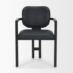 Carlisle Black Curved Back Dining Arm Chair