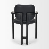 Carlisle Black Curved Back Dining Arm Chair