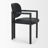Carlisle Black Curved Back Dining Arm Chair