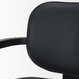 Carlisle Black Curved Back Dining Arm Chair