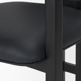 Carlisle Black Curved Back Dining Arm Chair