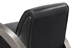 Carlisle Black Leather Armchair - Ornate Home
