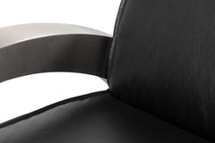 Carlisle Black Leather Armchair - Ornate Home