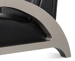 Carlisle Black Leather Armchair - Ornate Home