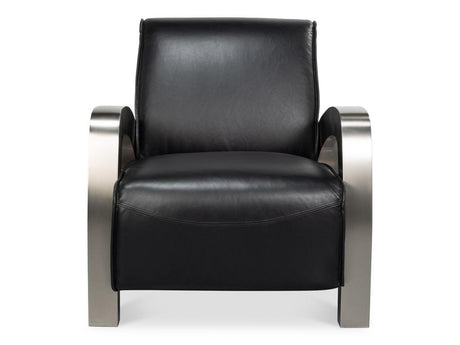Carlisle Black Leather Armchair - Ornate Home