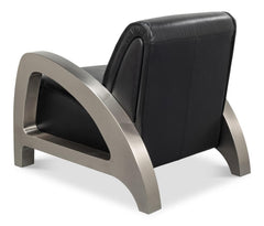 Carlisle Black Leather Armchair - Ornate Home