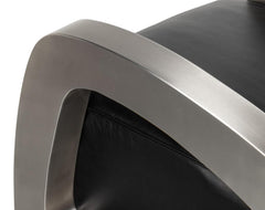 Carlisle Black Leather Armchair - Ornate Home