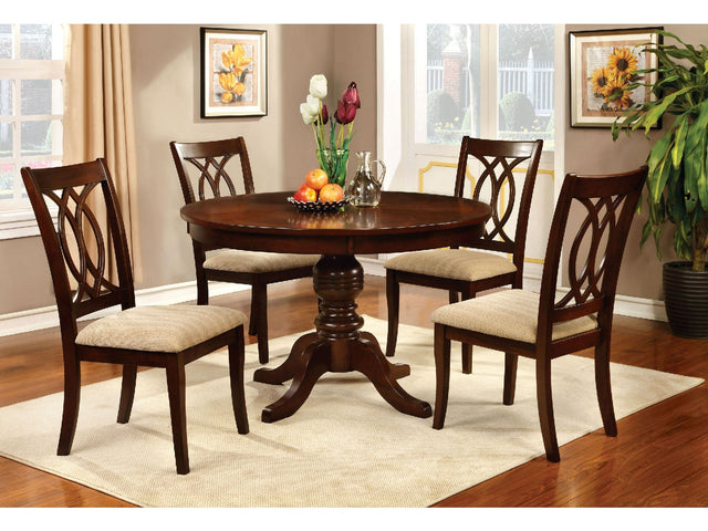 Carlisle Brown Cherry 5 Pc. Round Dining Room Set - Ornate Home
