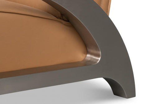 Carlisle Brown Leather Armchair - Ornate Home