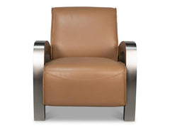 Carlisle Brown Leather Armchair - Ornate Home