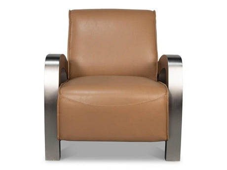 Carlisle Brown Leather Armchair - Ornate Home