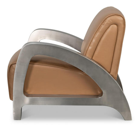 Carlisle Brown Leather Armchair - Ornate Home