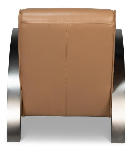 Carlisle Brown Leather Armchair - Ornate Home