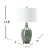 Carlisle Grey Table Lamp - Ornate Home