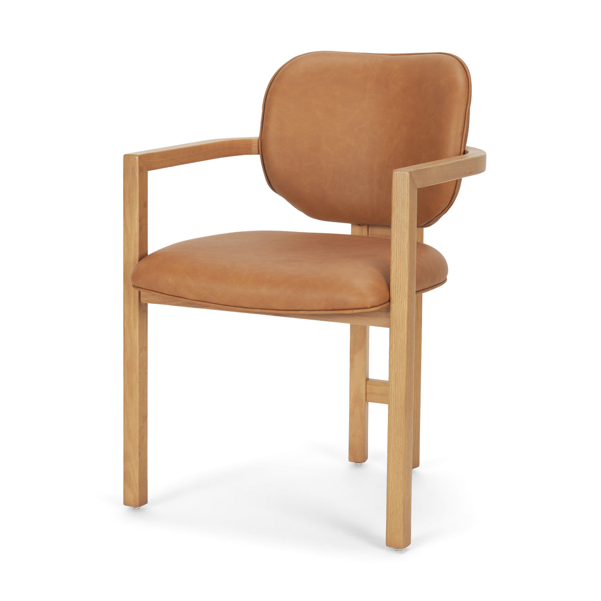 Carlisle Tan/Brown Curved Back Dining Arm Chair
