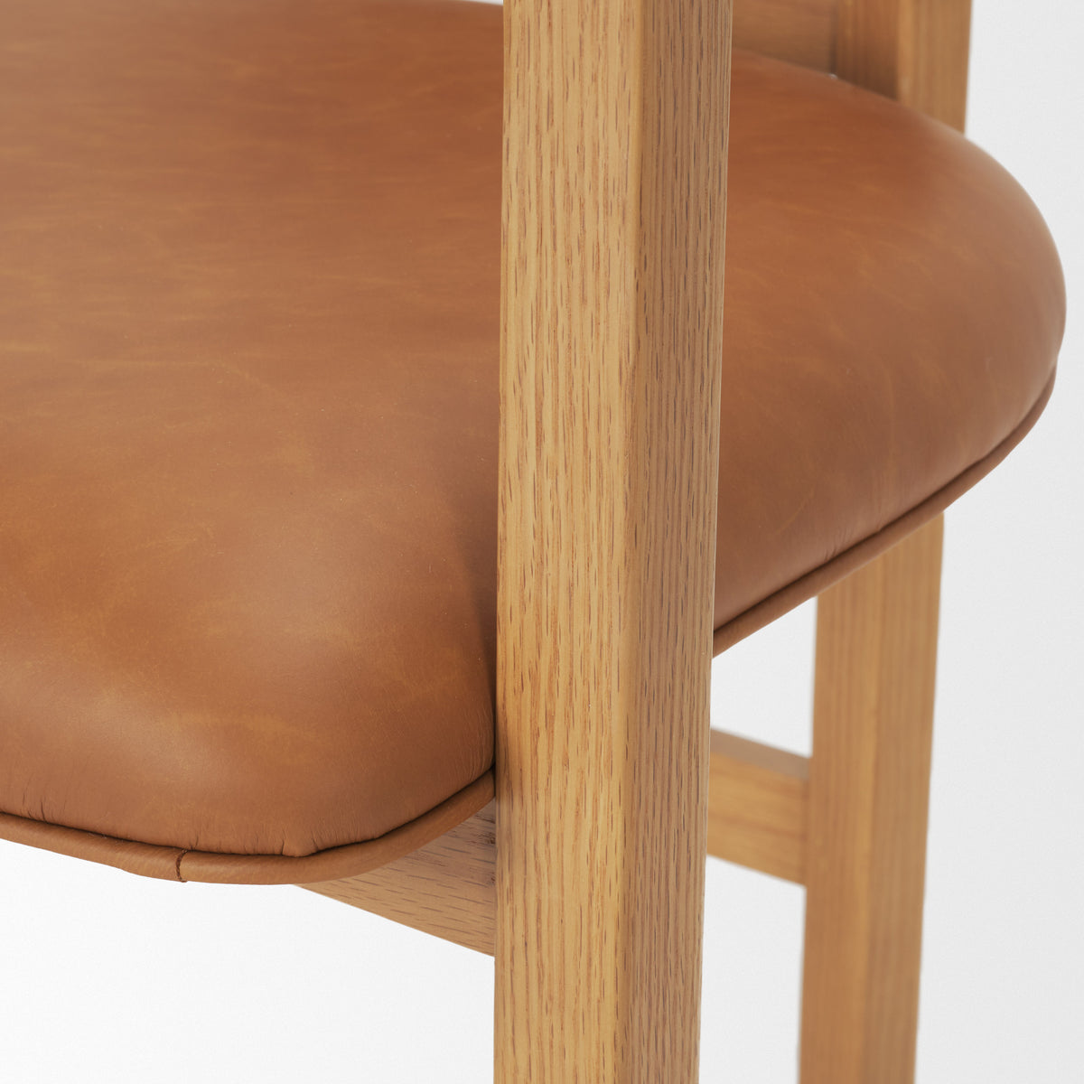 Carlisle Tan/Brown Curved Back Dining Arm Chair