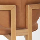 Carlisle Tan/Brown Curved Back Dining Arm Chair