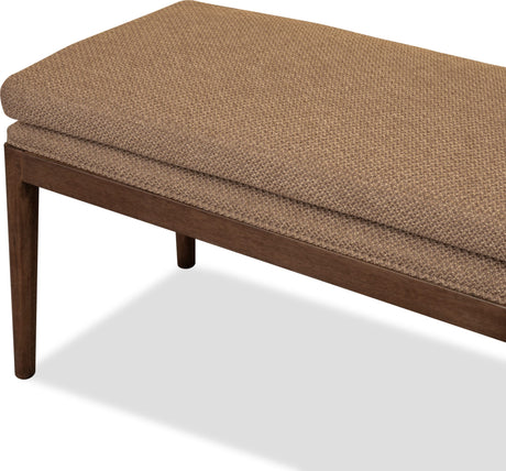 Carlisle Wheat Bread/Pecan Pie Upholstered Bench - Ornate Home