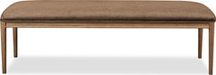 Carlisle Wheat Bread/Tofffee Crunch Upholstered Bench - Ornate Home