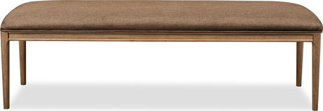 Carlisle Wheat Bread/Tofffee Crunch Upholstered Bench - Ornate Home
