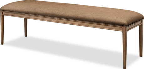 Carlisle Wheat Bread/Tofffee Crunch Upholstered Bench - Ornate Home