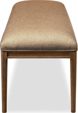 Carlisle Wheat Bread/Tofffee Crunch Upholstered Bench - Ornate Home