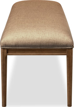 Carlisle Wheat Bread/Tofffee Crunch Upholstered Bench - Ornate Home