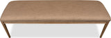 Carlisle Wheat Bread/Tofffee Crunch Upholstered Bench - Ornate Home