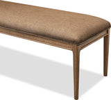 Carlisle Wheat Bread/Tofffee Crunch Upholstered Bench - Ornate Home