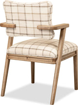 Carlisle White/Brown Armchair - Ornate Home