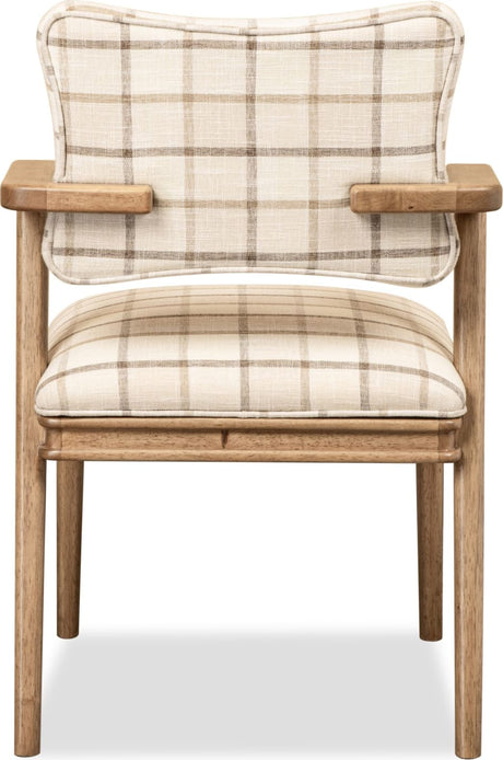 Carlisle White/Brown Armchair - Ornate Home