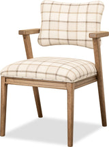 Carlisle White/Brown Armchair (Set of 2) - Ornate Home